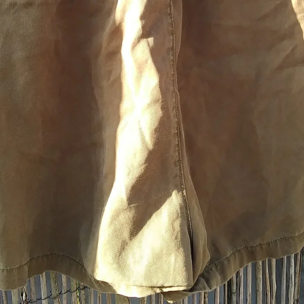 Garage Lightweight Paperbag Cargo Olive Green Women's Shorts - XS - 100% Tencel